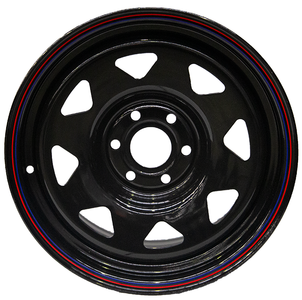 15 X 8 RAPTUR GLOSS BLACK OS 0 6X139.7 8 SPOKE STEEL